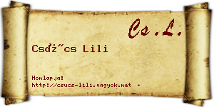 Csúcs Lili névjegykártya