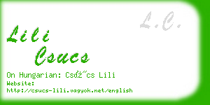 lili csucs business card