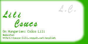 lili csucs business card